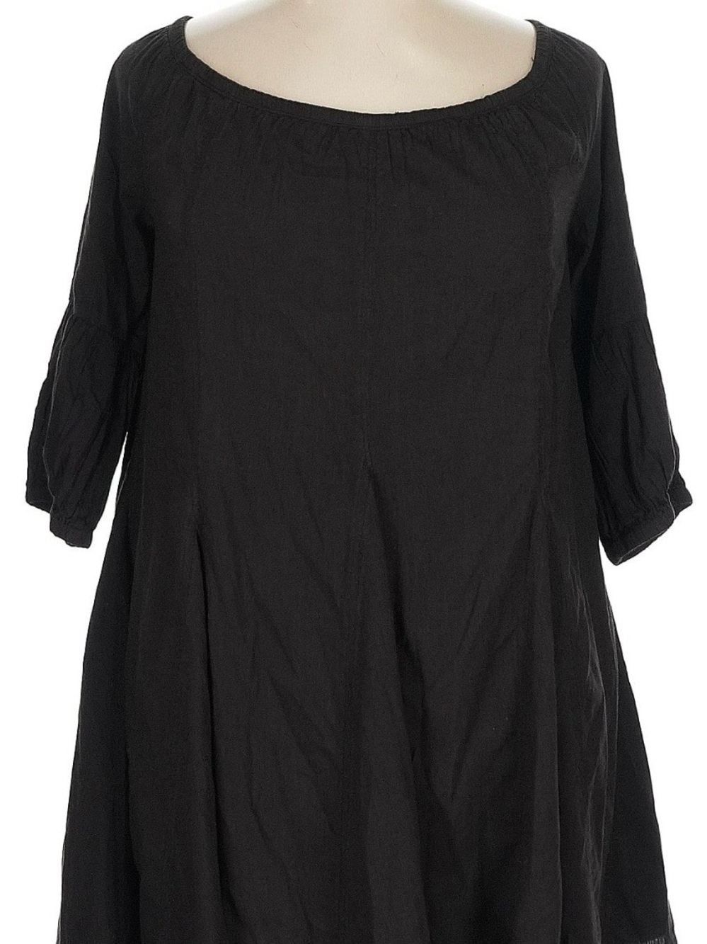 Women's Black Scoop Neck Tunic Top